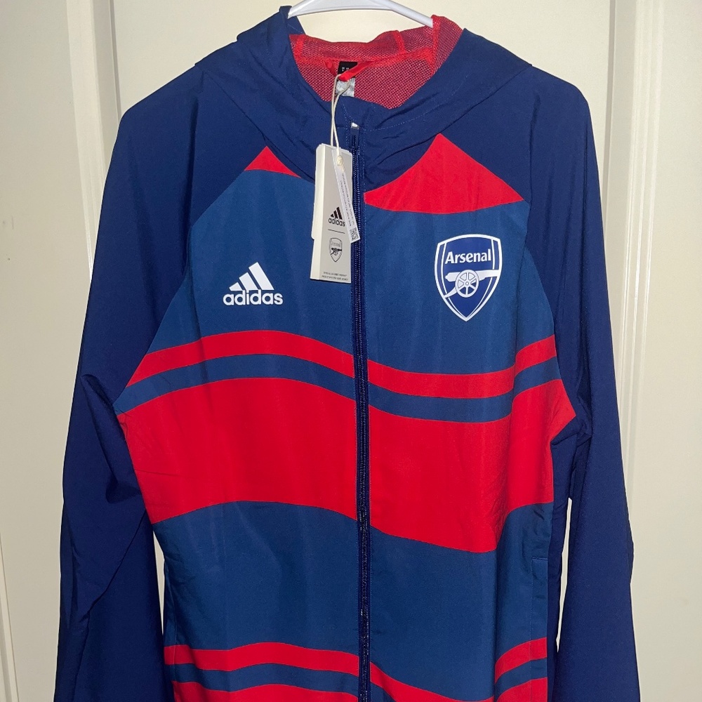 Adidas Arsenal FC Full-Zip Windbreaker Jacket HT7156 Men’s Medium NWT
